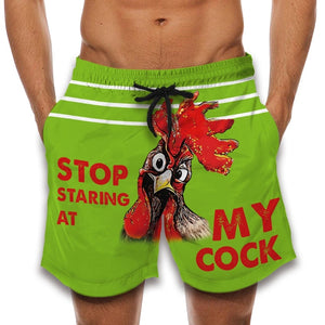 STOP STARING AT MY COCK Swim Shorts