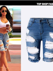 Load image into Gallery viewer, High Waist Jeans Shorts
