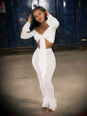 Load image into Gallery viewer, Bow tie sexy two piece set
