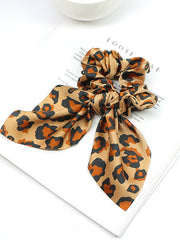 Load image into Gallery viewer, Satin Silky bow hair scrunchie 
