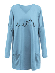 Load image into Gallery viewer, V-neck Sweatshirt Loose Tops
