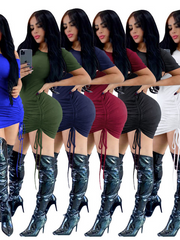 Load image into Gallery viewer, Side Drawstring Dresses
