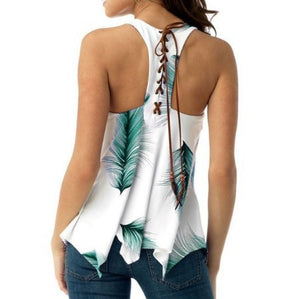 Lace-Up Racer Back Tank