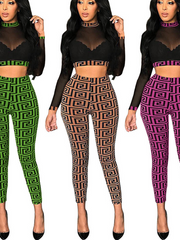 Load image into Gallery viewer, Two Piece Set Mesh Top &amp; Pants
