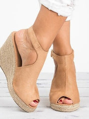 Load image into Gallery viewer, Suede Wedge Heels
