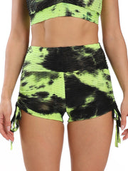 Load image into Gallery viewer, Tie-Dye Shorts Side Tie 
