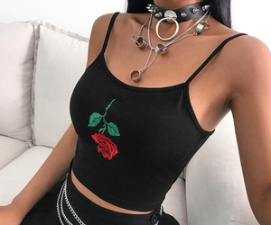 Rose Embroidered Crop Top