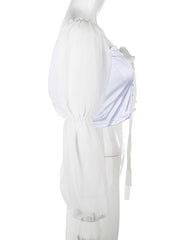 Load image into Gallery viewer, Lace-Up Bustier w/ Long Sleeves
