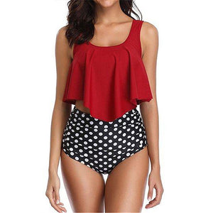 Floral Print U Neck Tankini Set