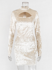 Load image into Gallery viewer, Sexy Velvet Dresses Woman Long Sleeve Bodycon
