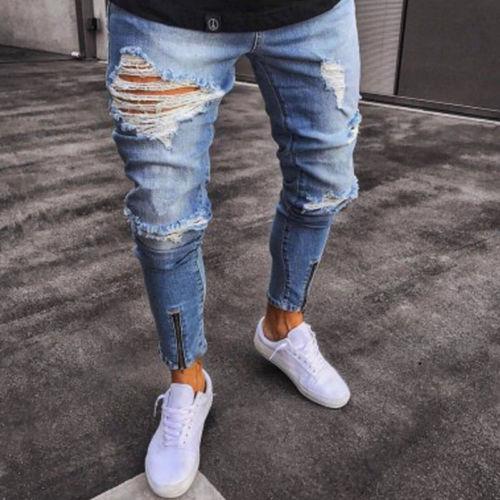 Stretchy Ripped Jeans - vendach