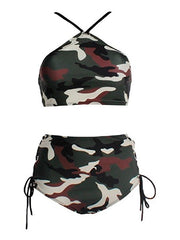 Load image into Gallery viewer, Camouflage Swimsuit Bikini
