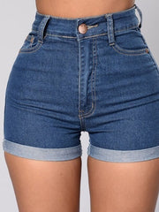 Load image into Gallery viewer,  Solid Color Denim Jeans Shorts
