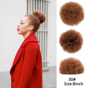 Short Afro Kinky Curly Ponytail Clip in on 