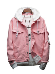 Load image into Gallery viewer, Hooded Denim Jeans Jacket
