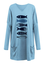 Load image into Gallery viewer, V-neck Sweatshirt Loose Tops
