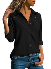 Load image into Gallery viewer, Elegant Long Sleeve Blouse Shirt - vendach
