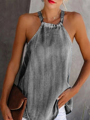 Load image into Gallery viewer, Women&#39;s Denim Jeans Top
