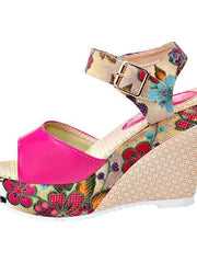 Load image into Gallery viewer, Floral high heel women sandals
