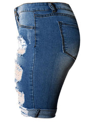 Load image into Gallery viewer, High Waist Jeans Shorts
