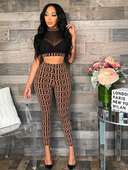 Load image into Gallery viewer, Two Piece Set Mesh Top &amp; Pants
