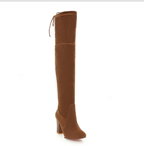 Ladies Thigh High Suede Boots