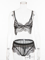 Load image into Gallery viewer, Full Lace Top &amp; Side Lace Bottom Lingerie Set
