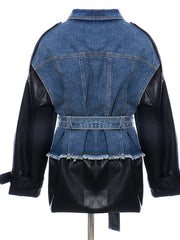 Load image into Gallery viewer, Mix Denim Coat
