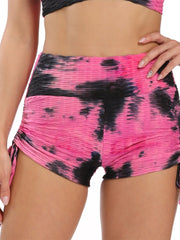 Load image into Gallery viewer, Tie-Dye Shorts Side Tie 
