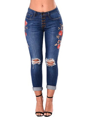 Load image into Gallery viewer, Embroidered Jeans
