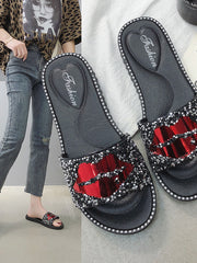 Load image into Gallery viewer, Lip Rhinestone Sandals
