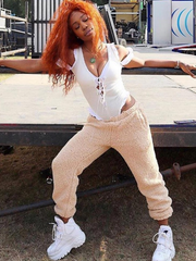 Load image into Gallery viewer, Deep V Bodysuit With Ruffle Details
