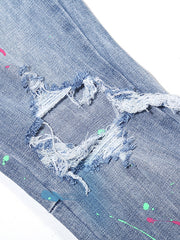 Load image into Gallery viewer, Paint Splash &amp; Ripped Jeans 
