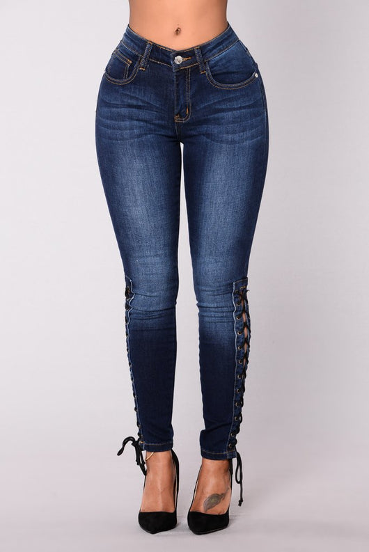 Jeans Ankle Lace-up