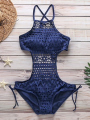 Load image into Gallery viewer, One-Piece Swimsuit W/ Crochet Details 
