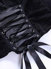 Load image into Gallery viewer, Front Lace-Up Velvet Top
