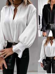 Load image into Gallery viewer, Ruffled Long Sleeve Blouse
