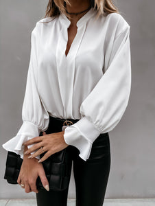 Ruffled Long Sleeve Blouse