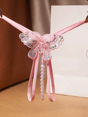 Load image into Gallery viewer, Butterfly G-string W/ Beads
