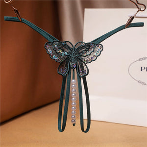 Butterfly G-string W/ Beads