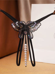 Load image into Gallery viewer, Butterfly G-string W/ Beads
