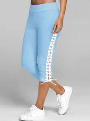 Load image into Gallery viewer, Lace-Up Side Capris
