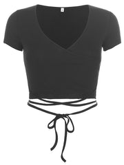 Load image into Gallery viewer, V-neck Top W/ Tie
