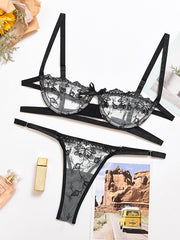 Load image into Gallery viewer, Embroidered Lace Lingerie Set
