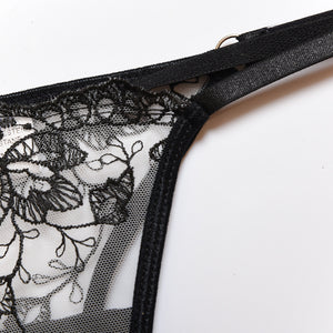 Embroidered Lace Lingerie Set