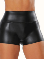 Load image into Gallery viewer, High Waist Leather Shorts
