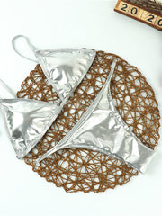 Load image into Gallery viewer, Faux Leather Bikini
