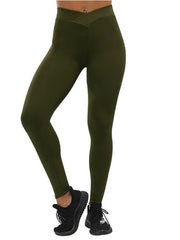 Load image into Gallery viewer, solid color V waist  leggings
