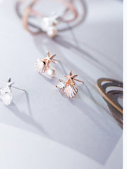 Load image into Gallery viewer,  Starfish &amp; Shell Earrings
