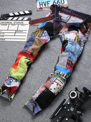 Load image into Gallery viewer, Patches Denim Jeans
